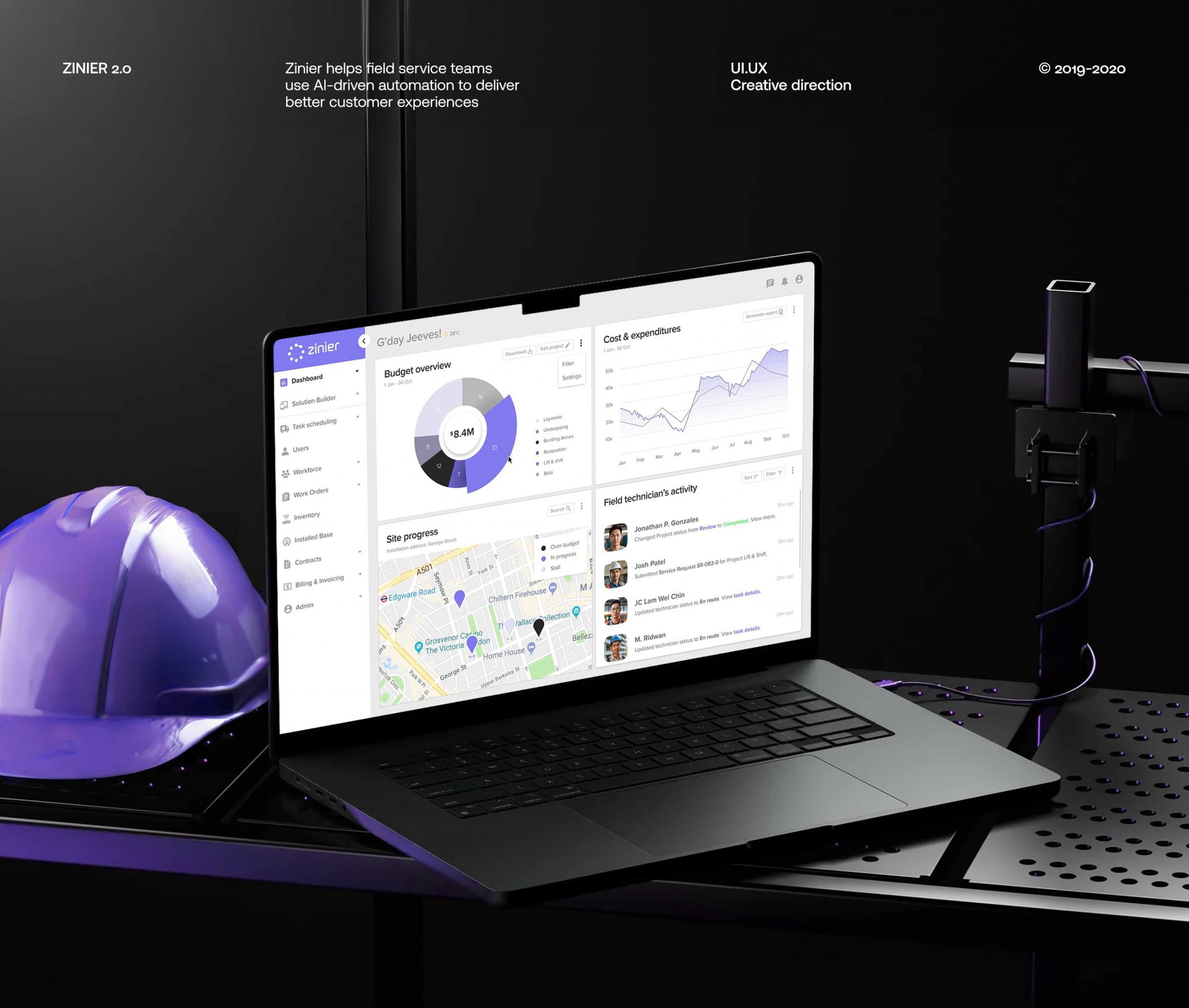 Zinier streamlines field operations. A UI UX Case study by Neil Brian.